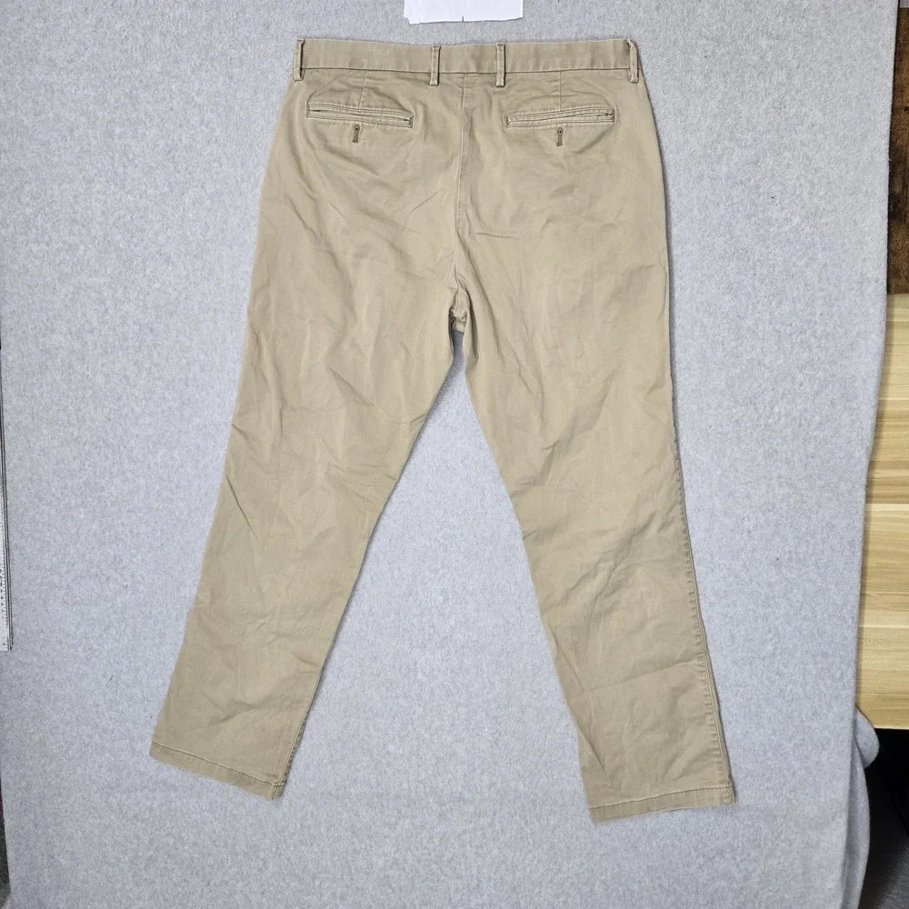 Banana Republic Men Pants 35X32 Khaki Chino Twill Kentfield Pant Button 30